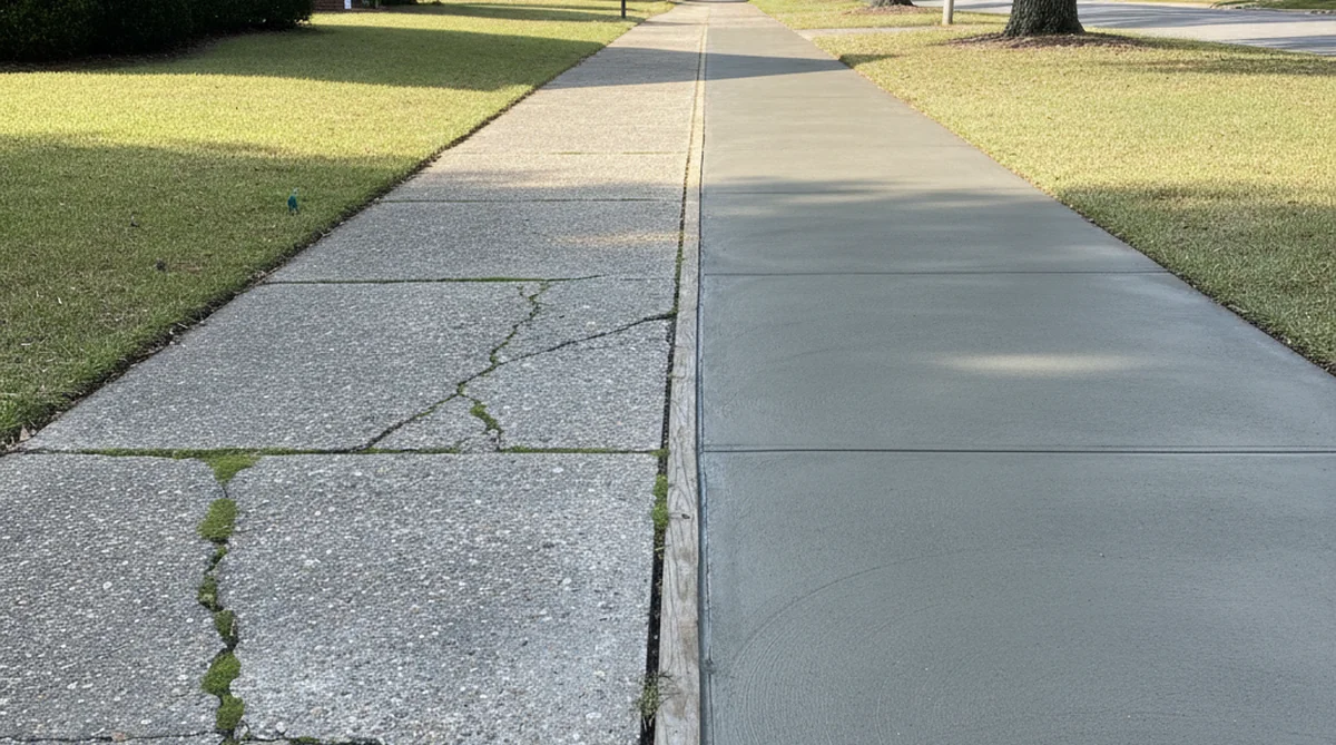 Concrete sidewalk repair in Sumter SC