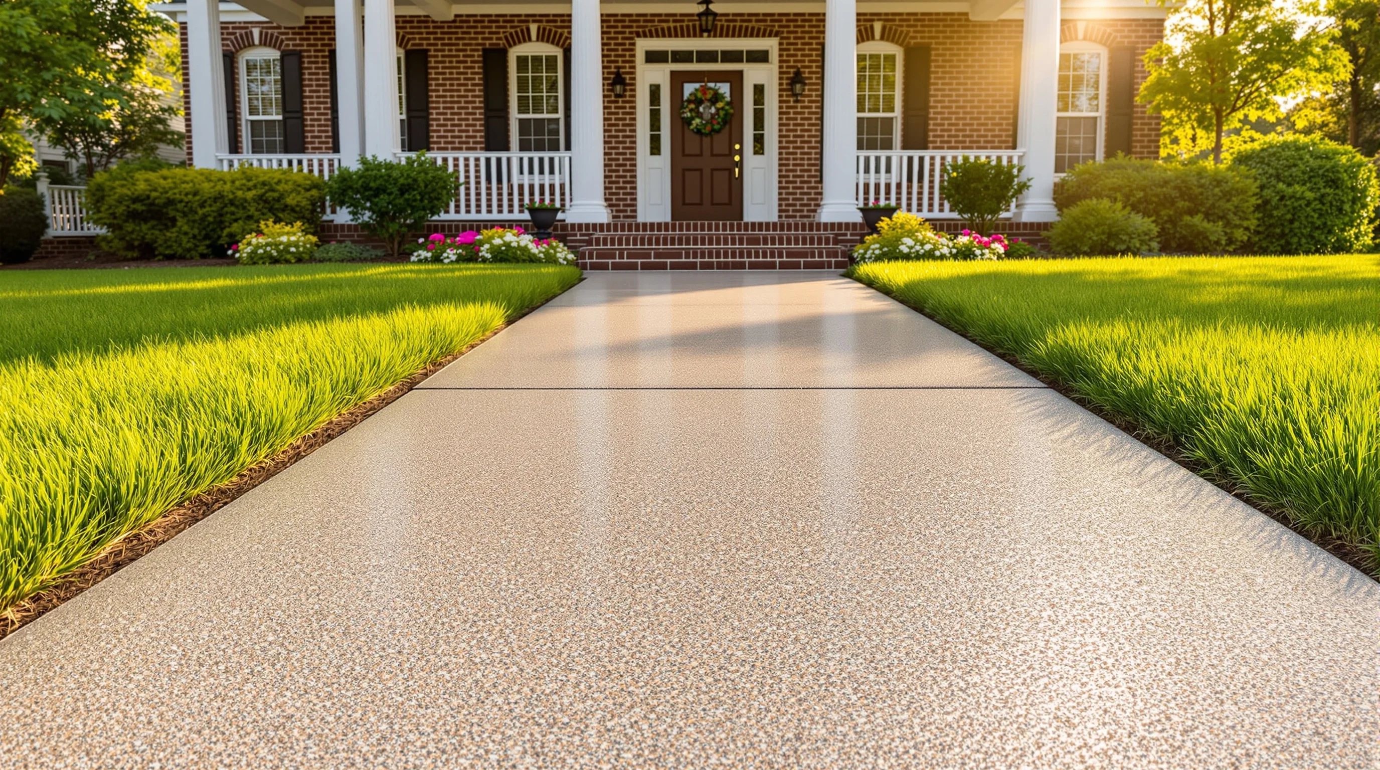 New concrete walkway at Orangeburg SC home
